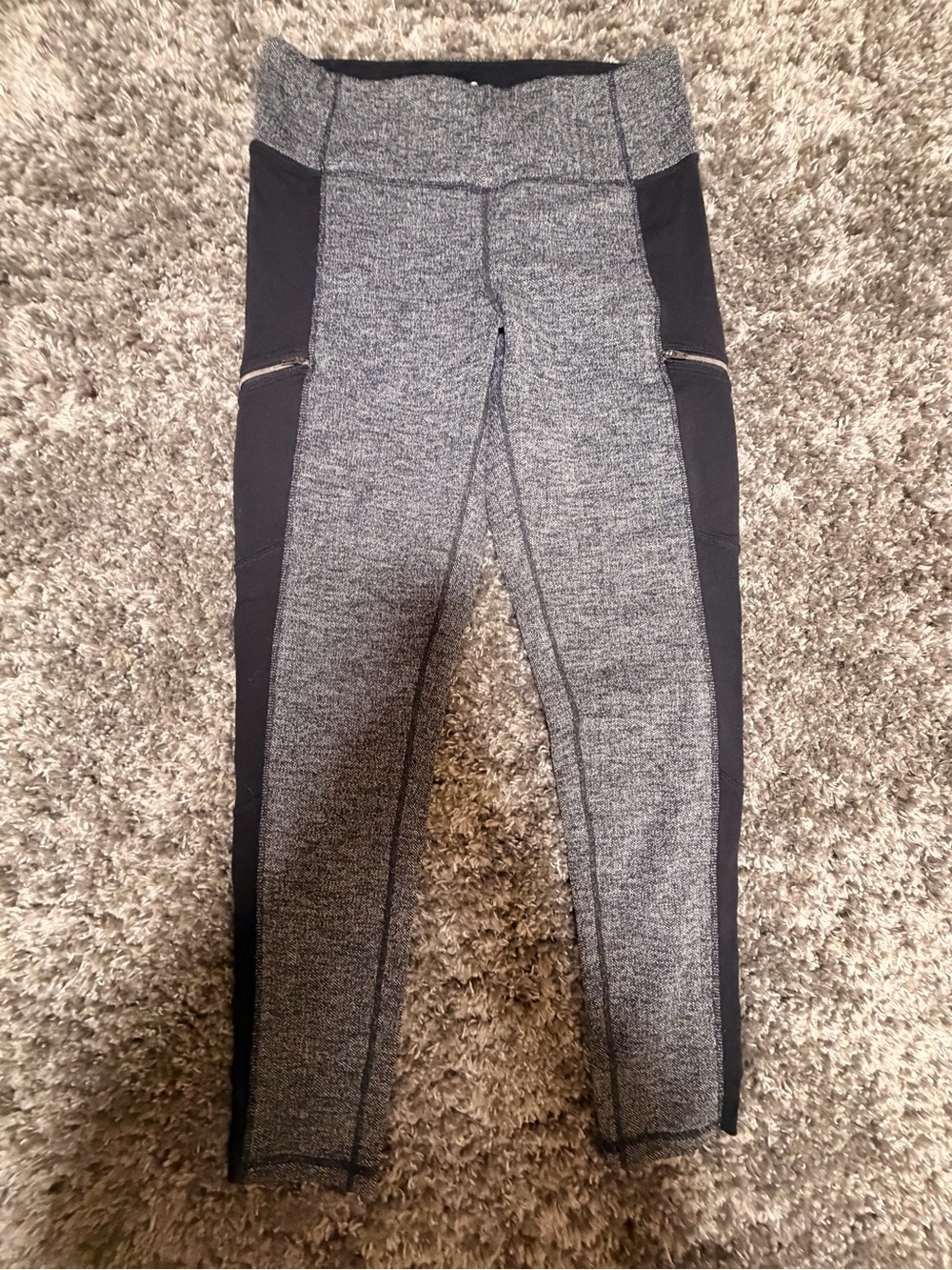 Athleta Gray & Black Performance Leggings